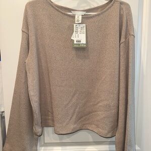 H&M Taupe Long Sleeve Top